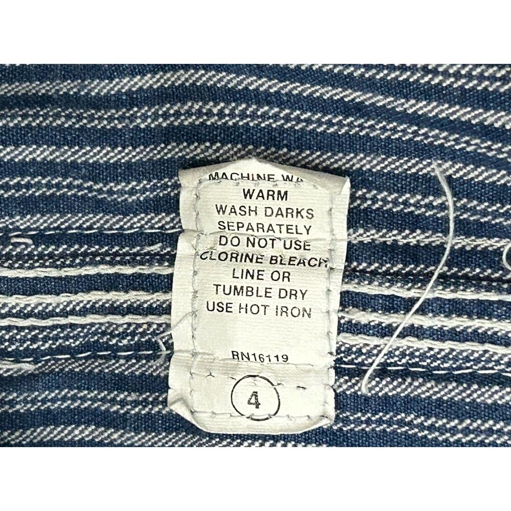 Vintage Big Mac Hickory Stripe Railroad Overalls Union Made USA 4 XS - - Picture 8 of 8